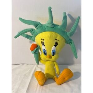 Looney Tunes Tweety‎ Bird Statue of Liberty Plush Nanco 2001 Toy